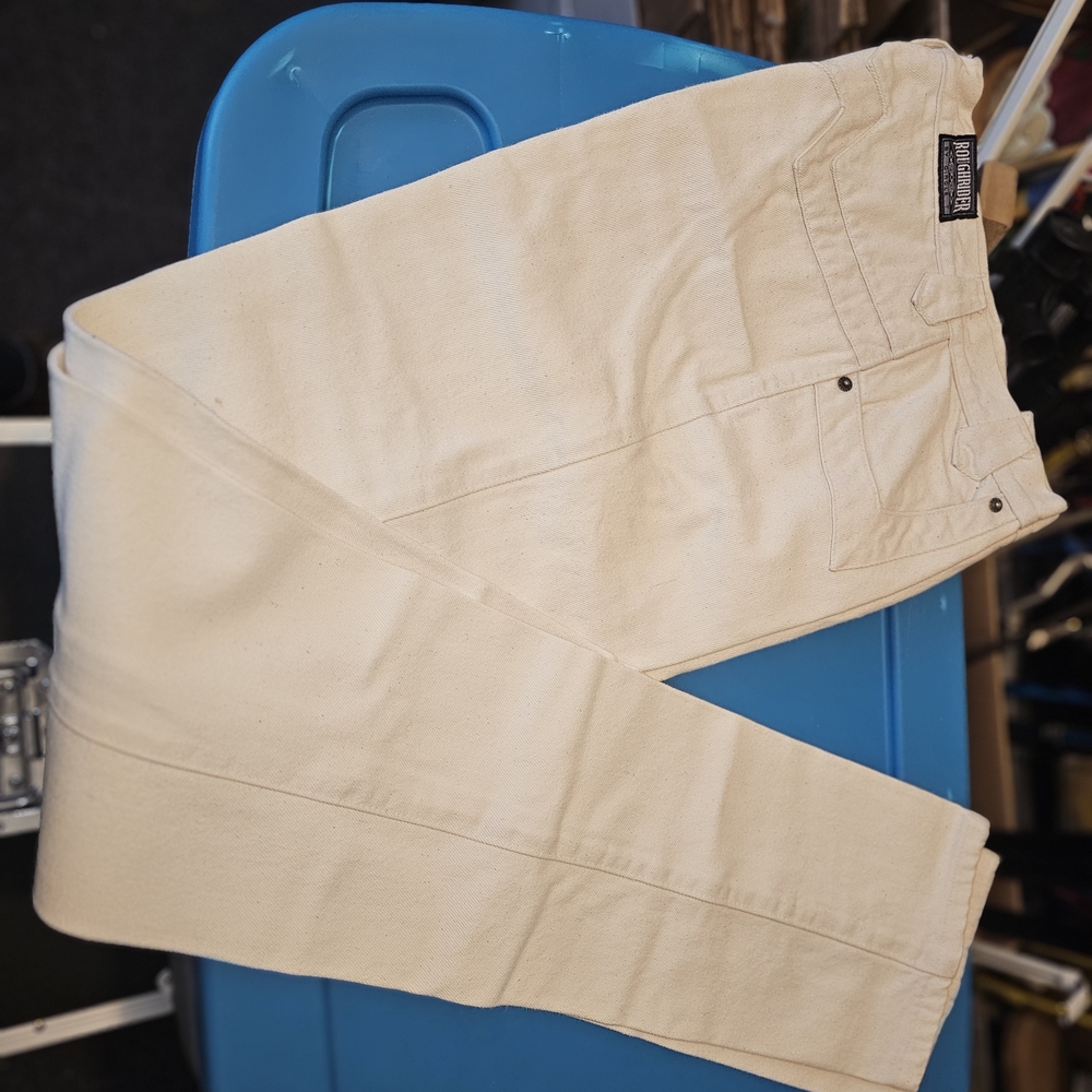Elegant High Rise Cream Jeans